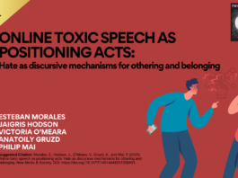 Online toxic speech as positioning acts: Hate as discursive mechanisms for othering and belonging