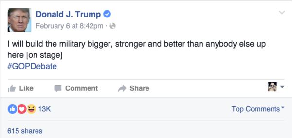 Ex. 2 Trump Basic Status Post (Plain Text) Ex. 2