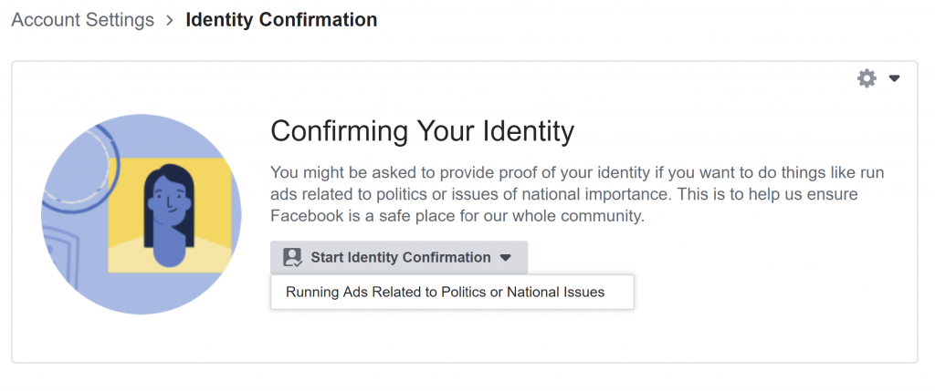 how to confirm identity facebook ads