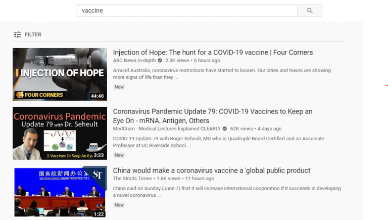 Examining Algorithmic Biases in YouTube’s Recommendations of Vaccine Videos [New Paper Alert]