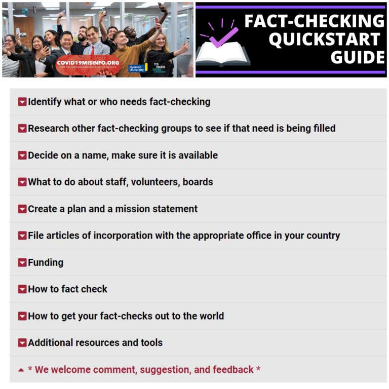 Social Media Lab’s Quick Start Guide to #Factchecking.