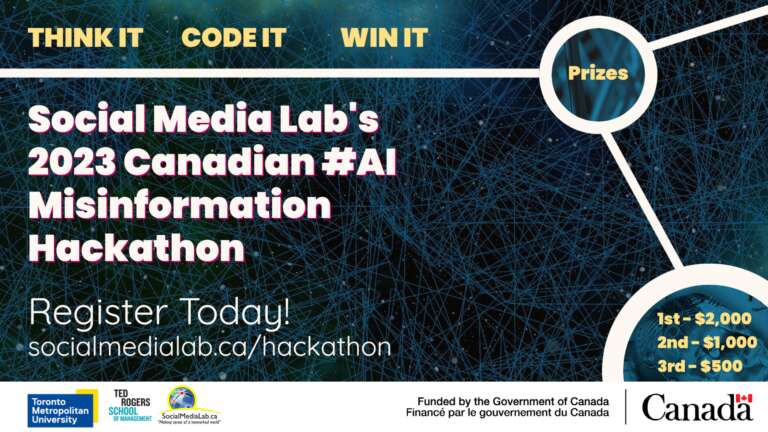Social Media Lab Launches The 2023 Canadian #AI Misinformation Hackathon