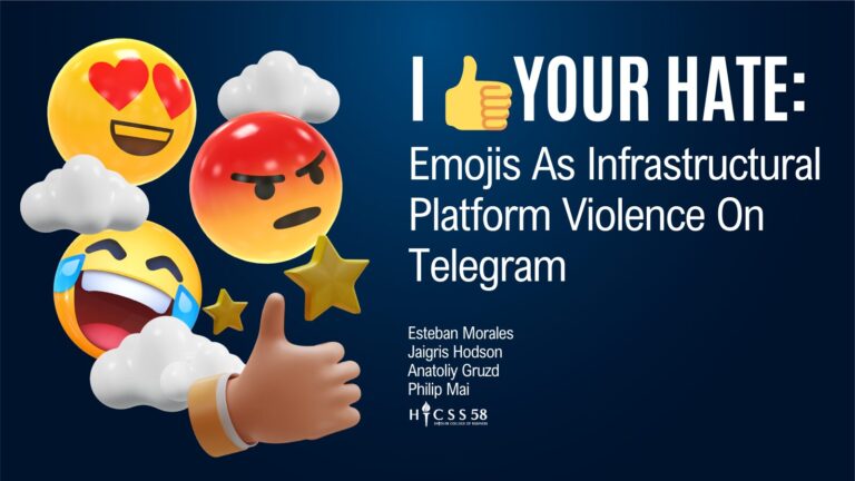 [New Paper] “I 👍Your Hate: Emojis as infrastructural platform violence on Telegram”